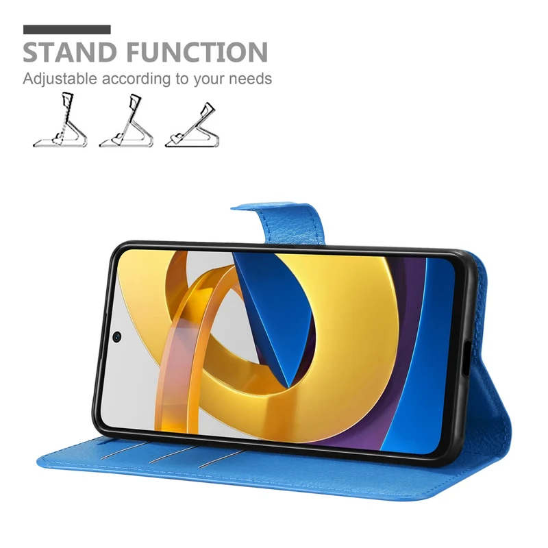 Cadorabo Hülle kompatibel mit Xiaomi POCO M4 PRO 5G Schutzhülle mit Magnetverschluss, Standfunktion und Kartenfach