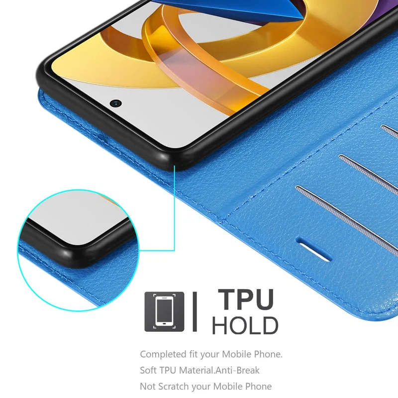 Cadorabo Hülle kompatibel mit Xiaomi POCO M4 PRO 5G Schutzhülle mit Magnetverschluss, Standfunktion und Kartenfach