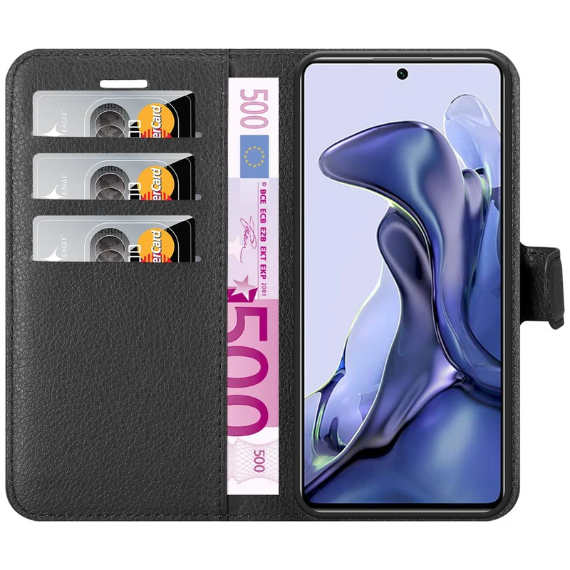 Cadorabo Hülle kompatibel mit Xiaomi 11T / 11T PRO Schutzhülle mit Magnetverschluss, Standfunktion und Kartenfach