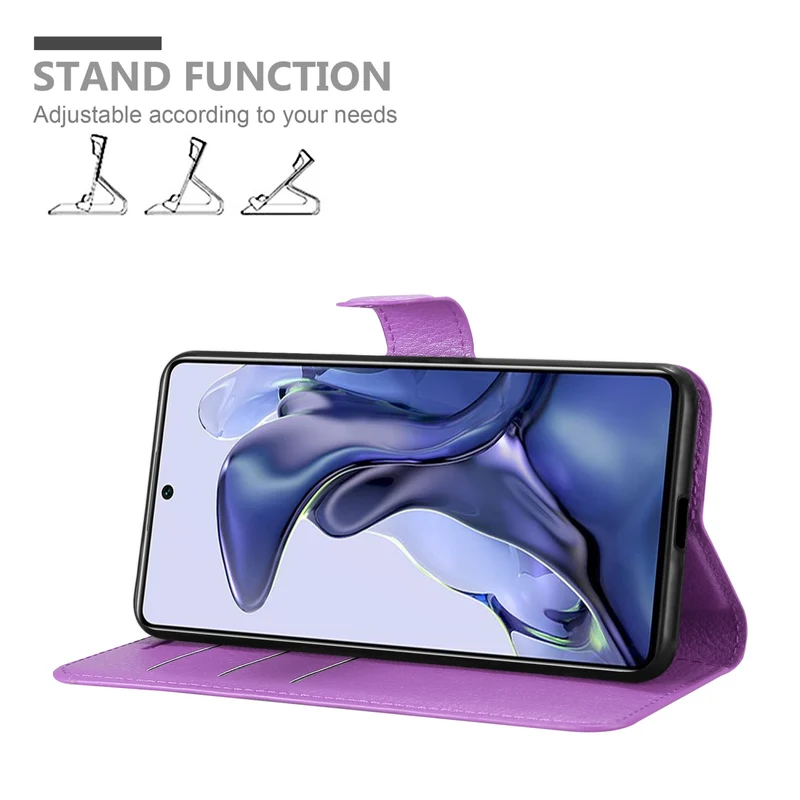 Cadorabo Hülle kompatibel mit Xiaomi 11T / 11T PRO Schutzhülle mit Magnetverschluss, Standfunktion und Kartenfach