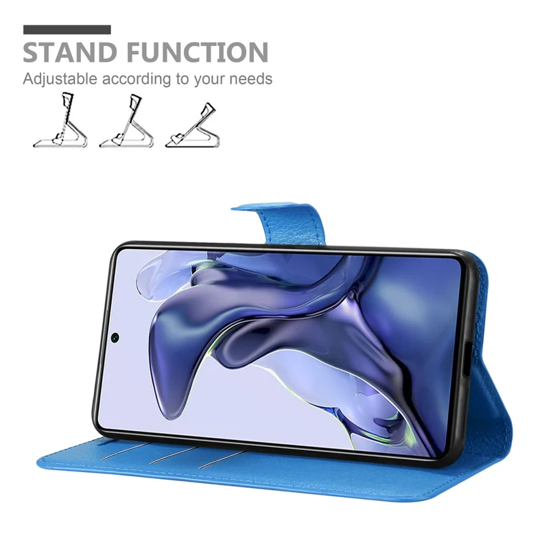 Cadorabo Hülle kompatibel mit Xiaomi 11T / 11T PRO Schutzhülle mit Magnetverschluss, Standfunktion und Kartenfach