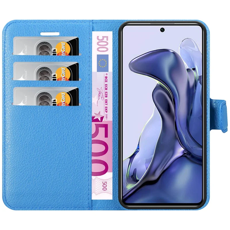 Cadorabo Hülle kompatibel mit Xiaomi 11T / 11T PRO Schutzhülle mit Magnetverschluss, Standfunktion und Kartenfach
