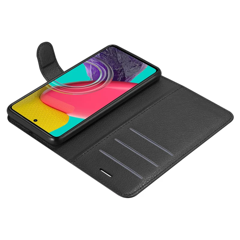Cadorabo Hülle kompatibel mit Samsung Galaxy M53 5G Schutzhülle mit Magnetverschluss, Standfunktion und Kartenfach