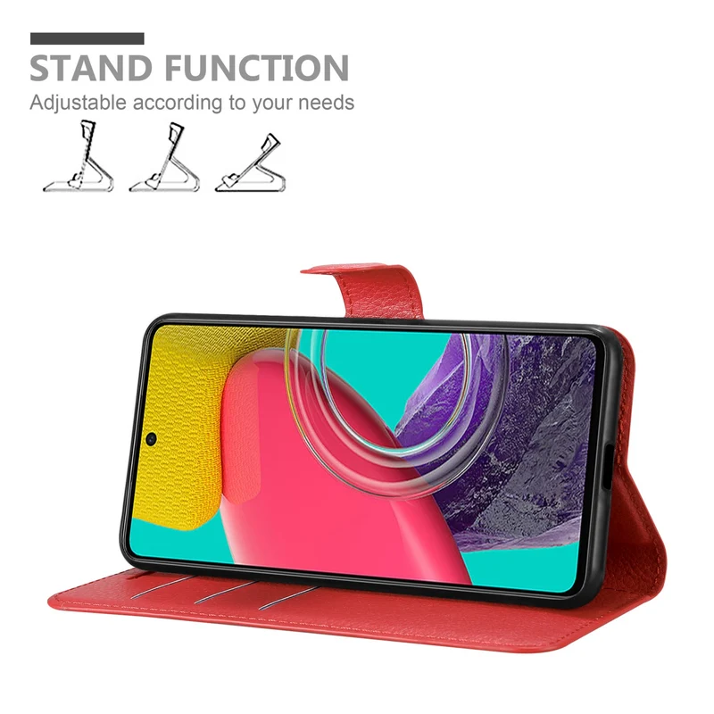 Cadorabo Hülle kompatibel mit Samsung Galaxy M53 5G Schutzhülle mit Magnetverschluss, Standfunktion und Kartenfach