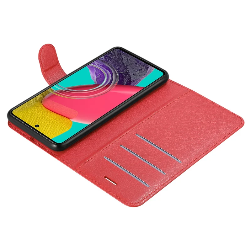 Cadorabo Hülle kompatibel mit Samsung Galaxy M53 5G Schutzhülle mit Magnetverschluss, Standfunktion und Kartenfach
