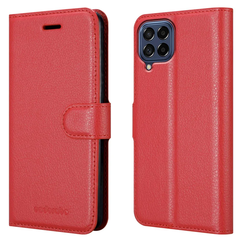 Cadorabo Hülle kompatibel mit Samsung Galaxy M53 5G Schutzhülle mit Magnetverschluss, Standfunktion und Kartenfach