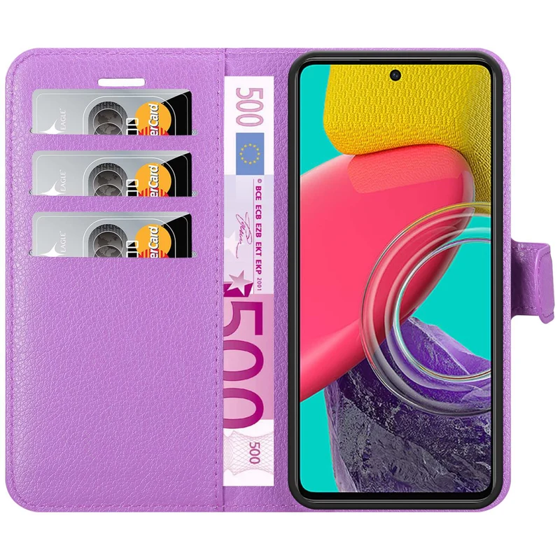 Cadorabo Hülle kompatibel mit Samsung Galaxy M53 5G Schutzhülle mit Magnetverschluss, Standfunktion und Kartenfach