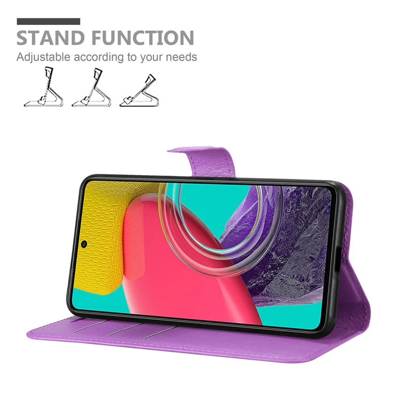Cadorabo Hülle kompatibel mit Samsung Galaxy M53 5G Schutzhülle mit Magnetverschluss, Standfunktion und Kartenfach