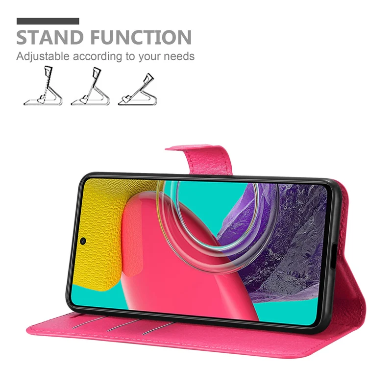 Cadorabo Hülle kompatibel mit Samsung Galaxy M53 5G Schutzhülle mit Magnetverschluss, Standfunktion und Kartenfach