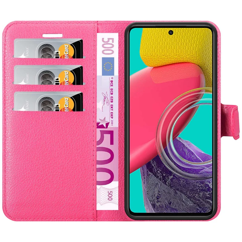 Cadorabo Hülle kompatibel mit Samsung Galaxy M53 5G Schutzhülle mit Magnetverschluss, Standfunktion und Kartenfach