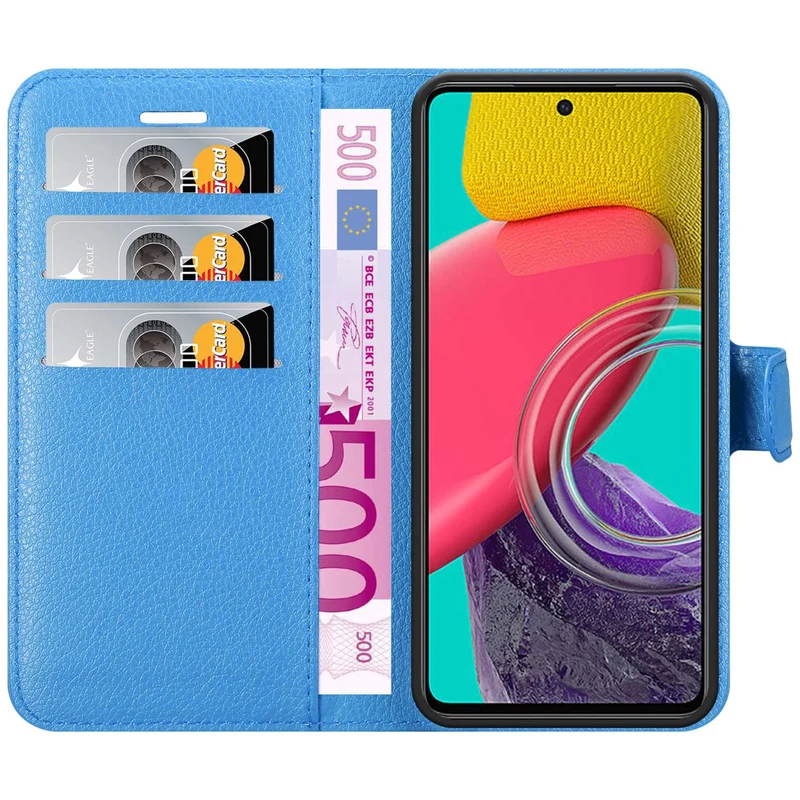 Cadorabo Hülle kompatibel mit Samsung Galaxy M53 5G Schutzhülle mit Magnetverschluss, Standfunktion und Kartenfach