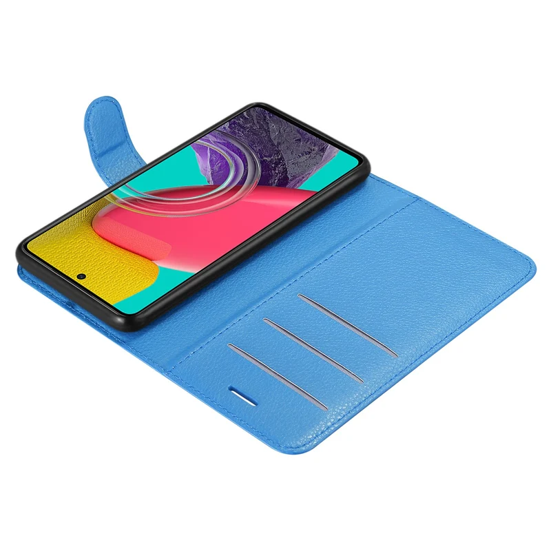 Cadorabo Hülle kompatibel mit Samsung Galaxy M53 5G Schutzhülle mit Magnetverschluss, Standfunktion und Kartenfach