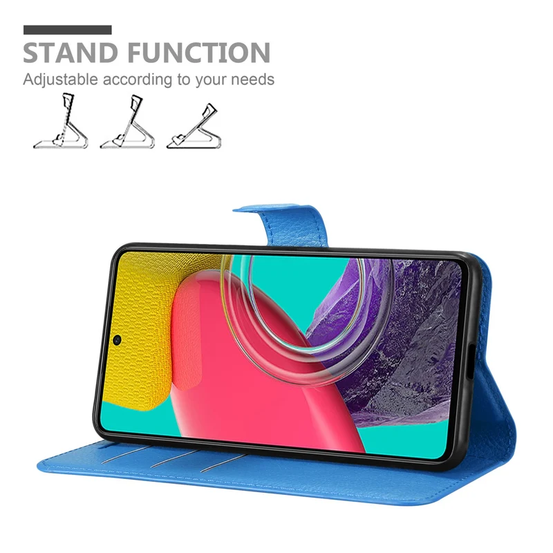Cadorabo Hülle kompatibel mit Samsung Galaxy M53 5G Schutzhülle mit Magnetverschluss, Standfunktion und Kartenfach