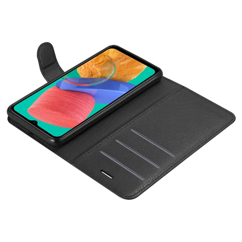 Cadorabo Hülle kompatibel mit Samsung Galaxy M33 5G Schutzhülle mit Magnetverschluss, Standfunktion und Kartenfach