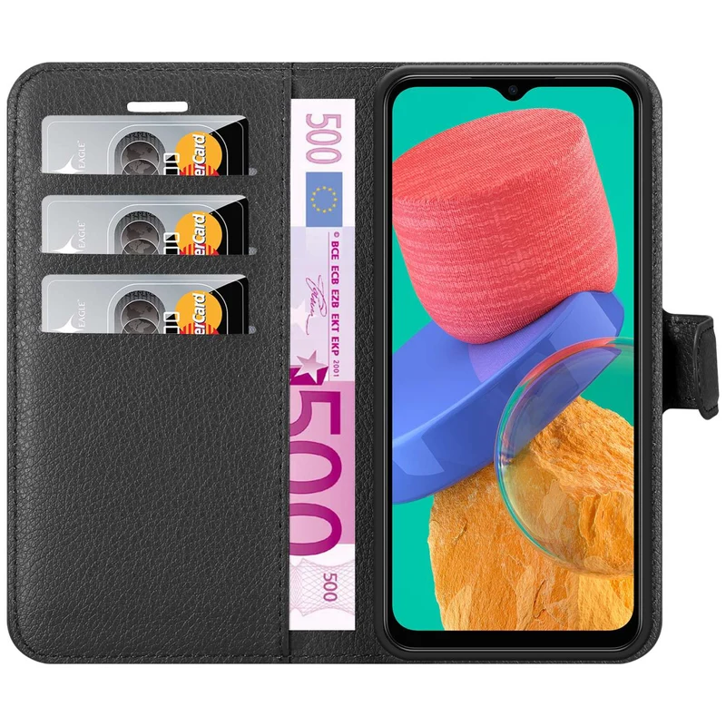 Cadorabo Hülle kompatibel mit Samsung Galaxy M33 5G Schutzhülle mit Magnetverschluss, Standfunktion und Kartenfach