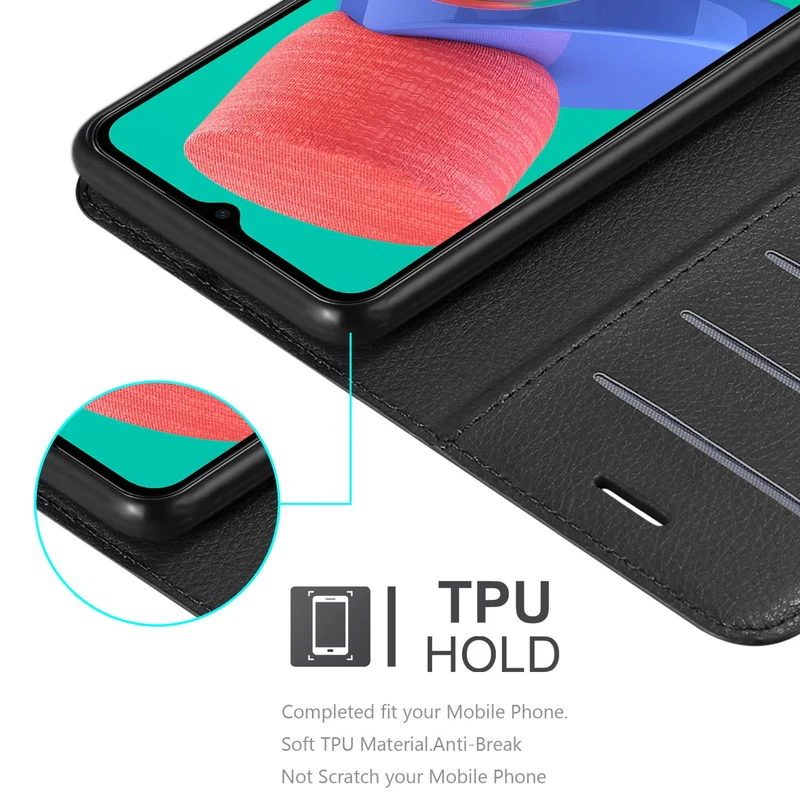 Cadorabo Hülle kompatibel mit Samsung Galaxy M33 5G Schutzhülle mit Magnetverschluss, Standfunktion und Kartenfach