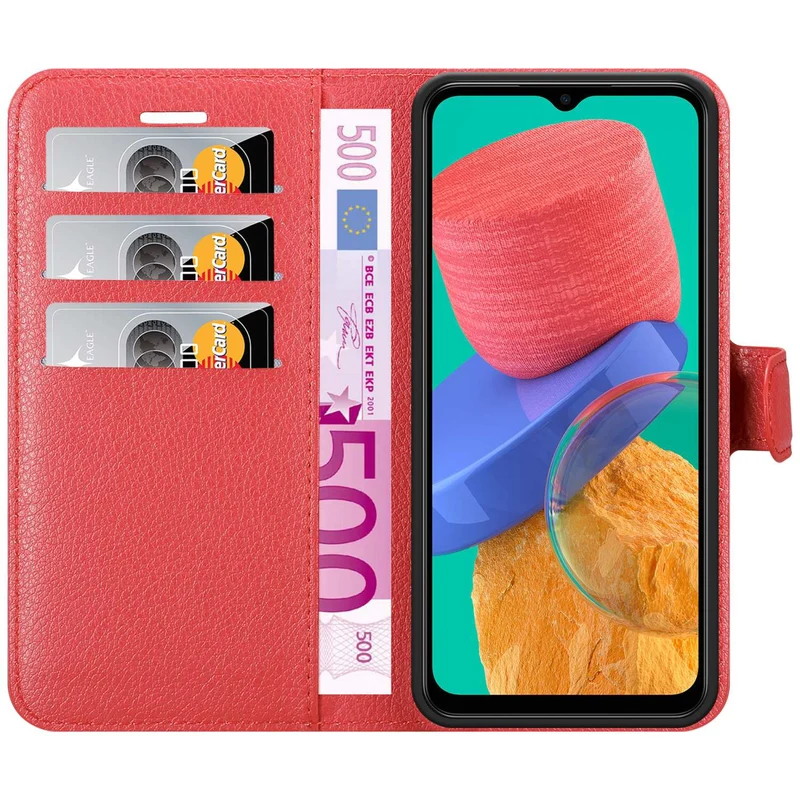 Cadorabo Hülle kompatibel mit Samsung Galaxy M33 5G Schutzhülle mit Magnetverschluss, Standfunktion und Kartenfach