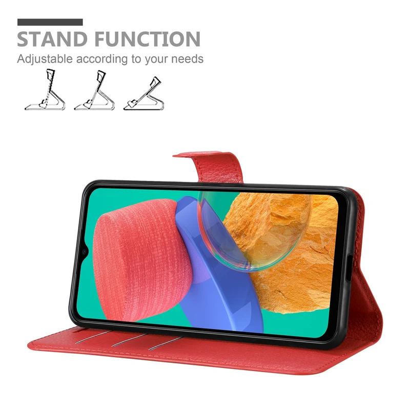 Cadorabo Hülle kompatibel mit Samsung Galaxy M33 5G Schutzhülle mit Magnetverschluss, Standfunktion und Kartenfach