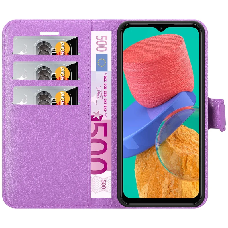 Cadorabo Hülle kompatibel mit Samsung Galaxy M33 5G Schutzhülle mit Magnetverschluss, Standfunktion und Kartenfach