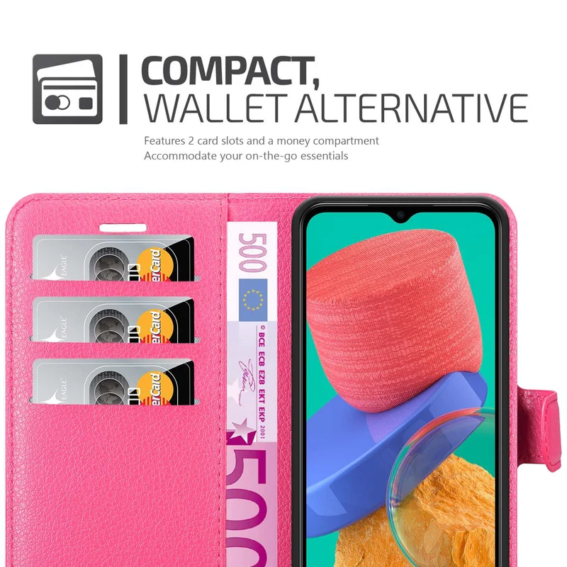 Cadorabo Hülle kompatibel mit Samsung Galaxy M33 5G Schutzhülle mit Magnetverschluss, Standfunktion und Kartenfach