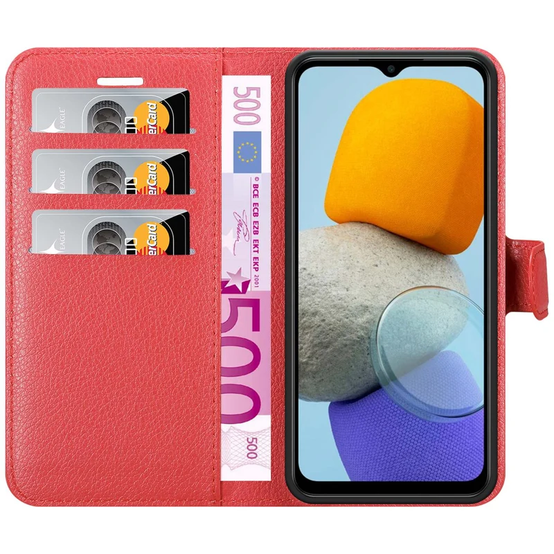 Cadorabo Hülle kompatibel mit Samsung Galaxy M23 5G Schutzhülle mit Magnetverschluss, Standfunktion und Kartenfach