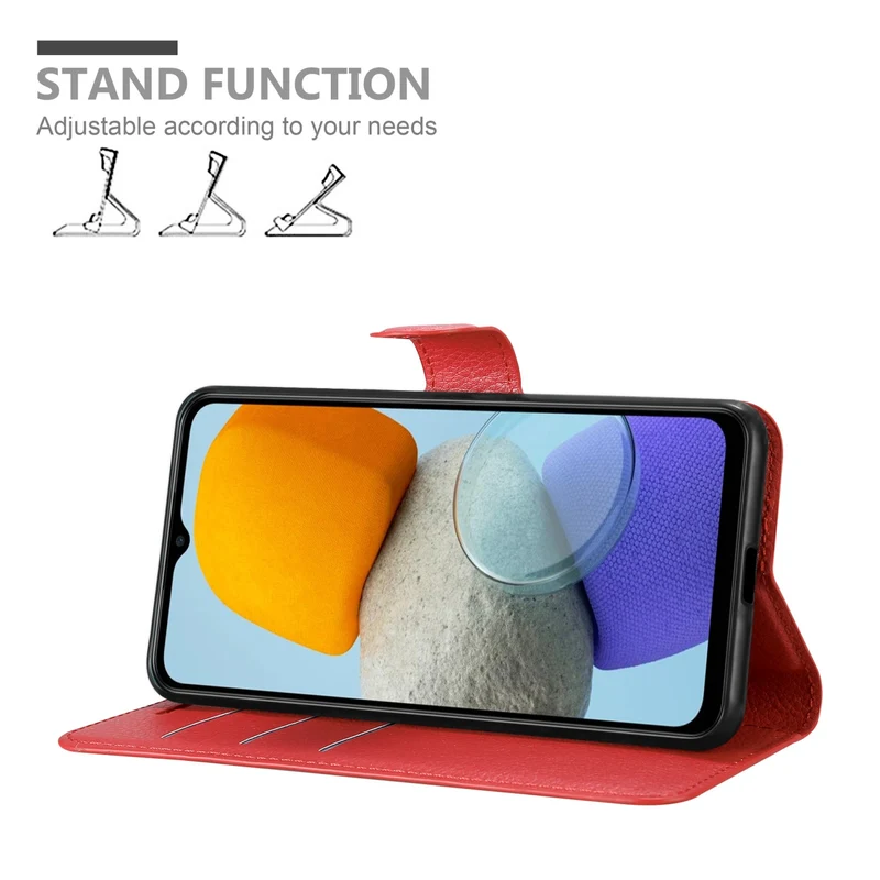 Cadorabo Hülle kompatibel mit Samsung Galaxy M23 5G Schutzhülle mit Magnetverschluss, Standfunktion und Kartenfach