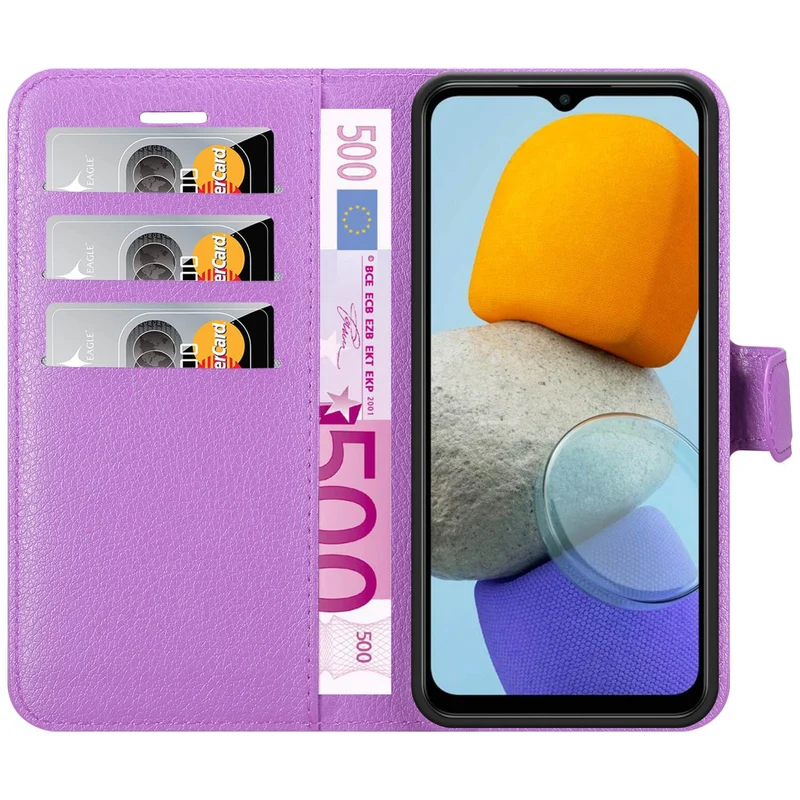 Cadorabo Hülle kompatibel mit Samsung Galaxy M23 5G Schutzhülle mit Magnetverschluss, Standfunktion und Kartenfach