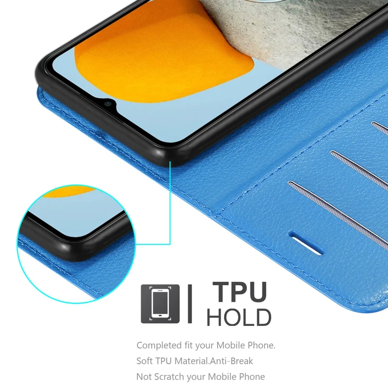 Cadorabo Hülle kompatibel mit Samsung Galaxy M23 5G Schutzhülle mit Magnetverschluss, Standfunktion und Kartenfach