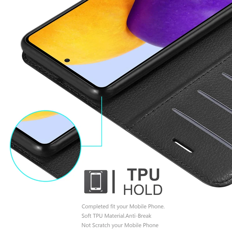 Cadorabo Hülle kompatibel mit Samsung Galaxy A73 5G Schutzhülle mit Magnetverschluss, Standfunktion und Kartenfach