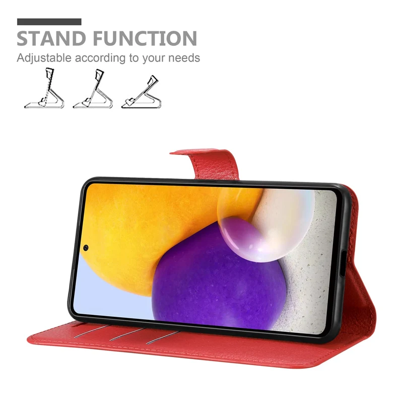 Cadorabo Hülle kompatibel mit Samsung Galaxy A73 5G Schutzhülle mit Magnetverschluss, Standfunktion und Kartenfach