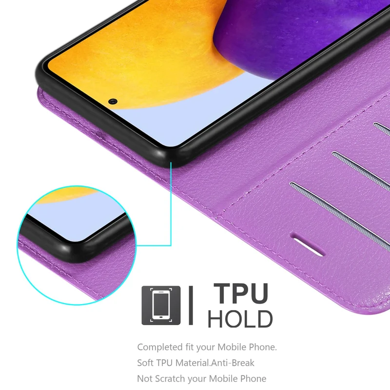 Cadorabo Hülle kompatibel mit Samsung Galaxy A73 5G Schutzhülle mit Magnetverschluss, Standfunktion und Kartenfach