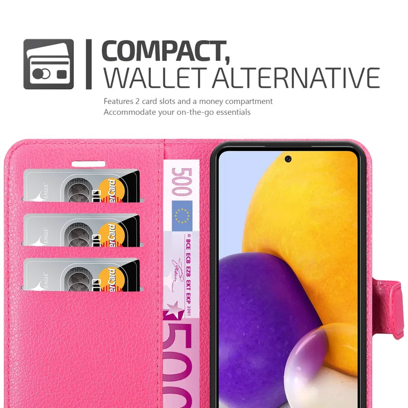 Cadorabo Hülle kompatibel mit Samsung Galaxy A73 5G Schutzhülle mit Magnetverschluss, Standfunktion und Kartenfach