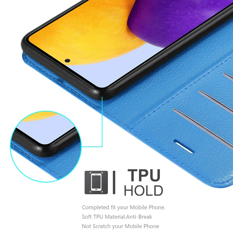 Cadorabo Hülle kompatibel mit Samsung Galaxy A73 5G Schutzhülle mit Magnetverschluss, Standfunktion und Kartenfach