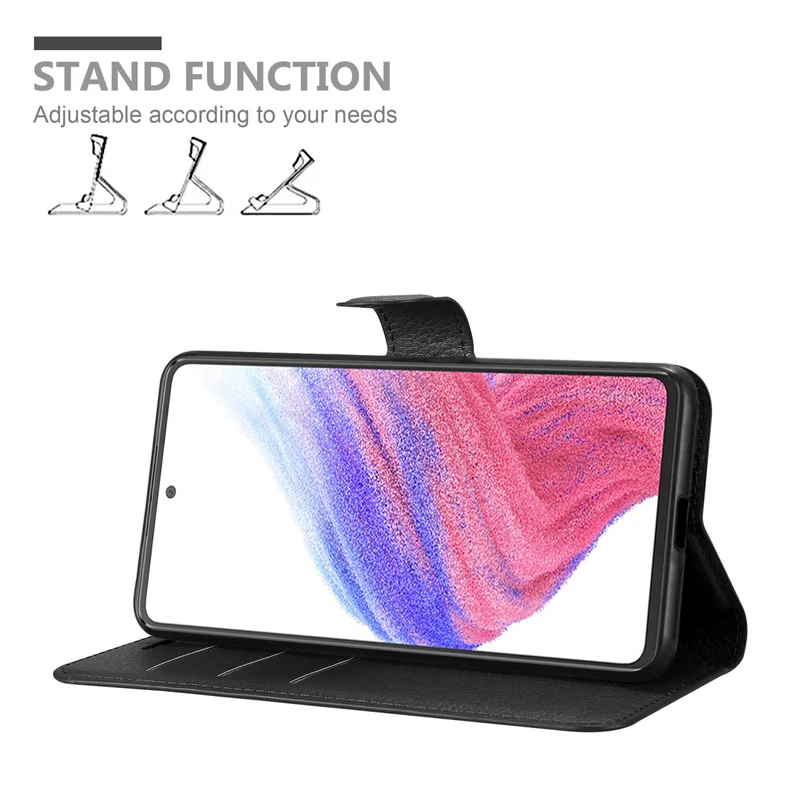 Cadorabo Hülle kompatibel mit Samsung Galaxy A53 5G Schutzhülle mit Magnetverschluss, Standfunktion und Kartenfach