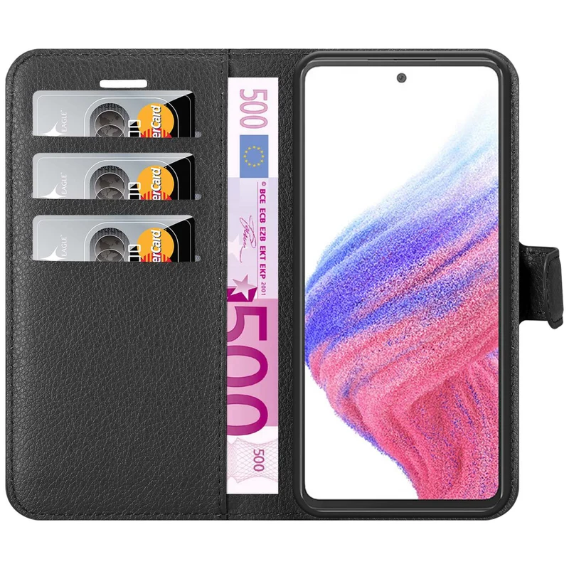 Cadorabo Hülle kompatibel mit Samsung Galaxy A53 5G Schutzhülle mit Magnetverschluss, Standfunktion und Kartenfach