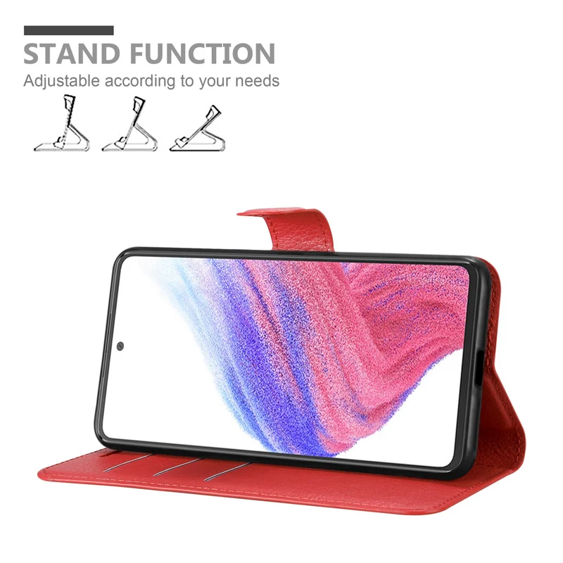 Cadorabo Hülle kompatibel mit Samsung Galaxy A53 5G Schutzhülle mit Magnetverschluss, Standfunktion und Kartenfach