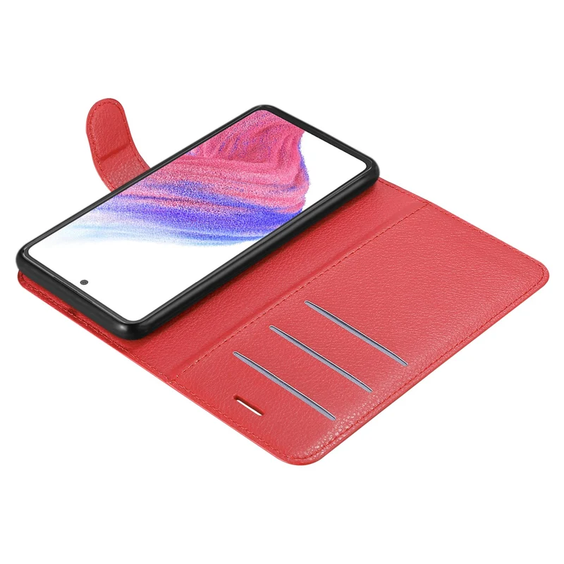 Cadorabo Hülle kompatibel mit Samsung Galaxy A53 5G Schutzhülle mit Magnetverschluss, Standfunktion und Kartenfach