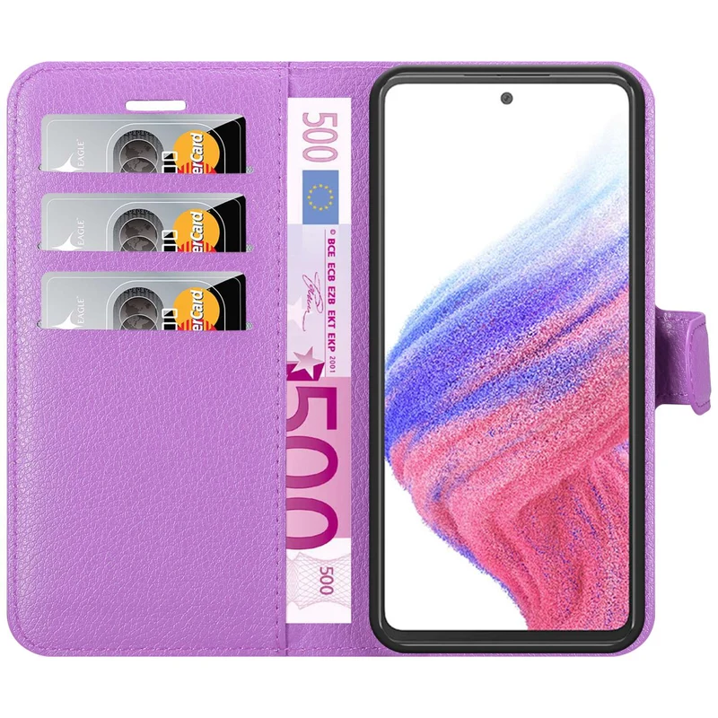 Cadorabo Hülle kompatibel mit Samsung Galaxy A53 5G Schutzhülle mit Magnetverschluss, Standfunktion und Kartenfach