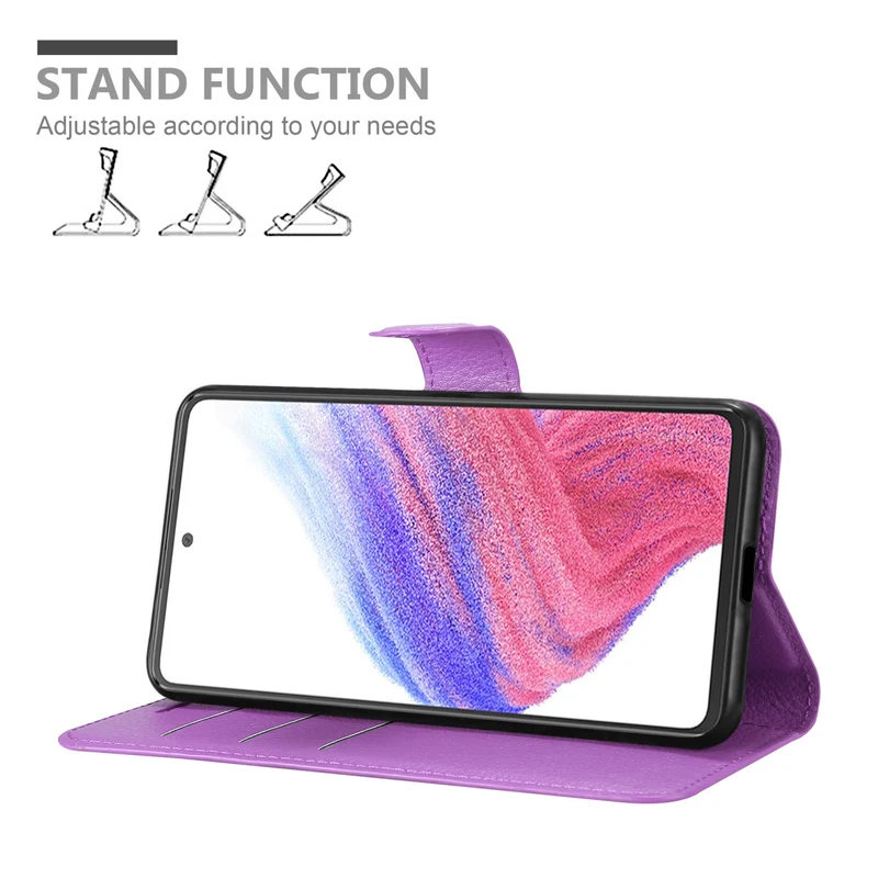 Cadorabo Hülle kompatibel mit Samsung Galaxy A53 5G Schutzhülle mit Magnetverschluss, Standfunktion und Kartenfach