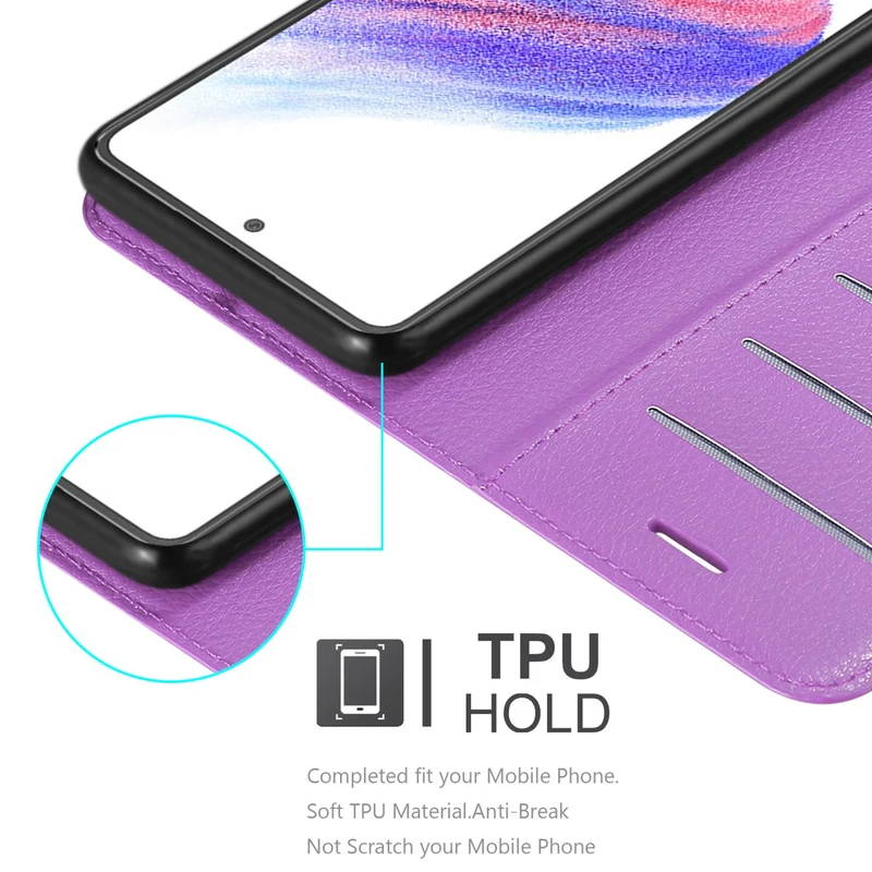 Cadorabo Hülle kompatibel mit Samsung Galaxy A53 5G Schutzhülle mit Magnetverschluss, Standfunktion und Kartenfach