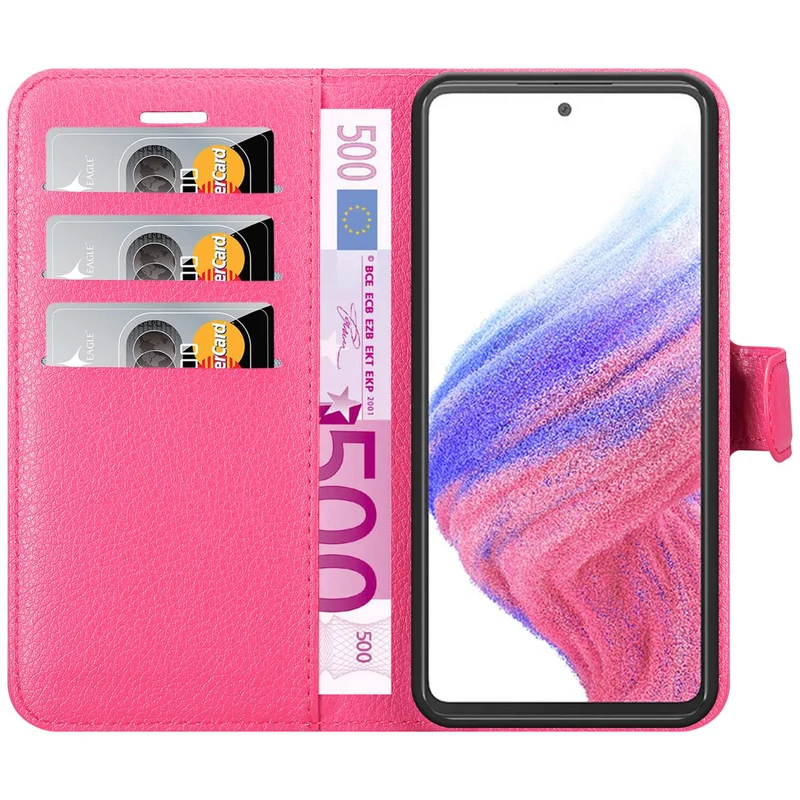 Cadorabo Hülle kompatibel mit Samsung Galaxy A53 5G Schutzhülle mit Magnetverschluss, Standfunktion und Kartenfach