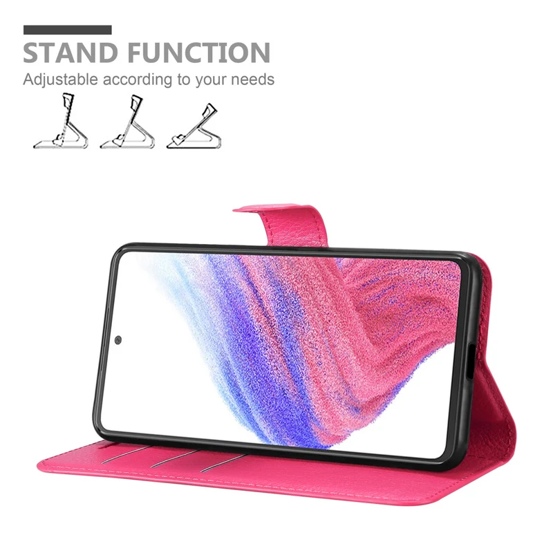 Cadorabo Hülle kompatibel mit Samsung Galaxy A53 5G Schutzhülle mit Magnetverschluss, Standfunktion und Kartenfach