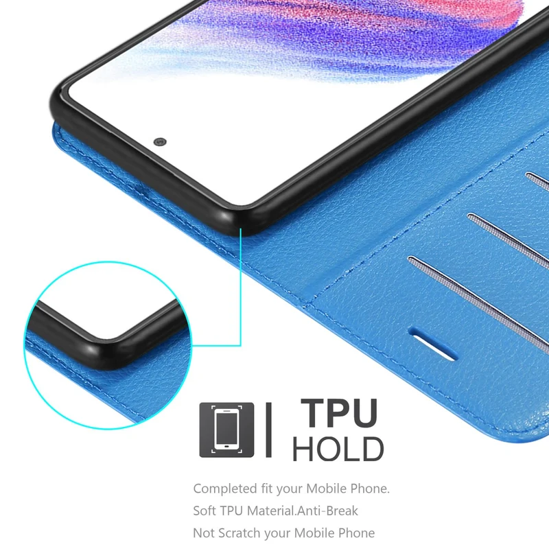 Cadorabo Hülle kompatibel mit Samsung Galaxy A53 5G Schutzhülle mit Magnetverschluss, Standfunktion und Kartenfach