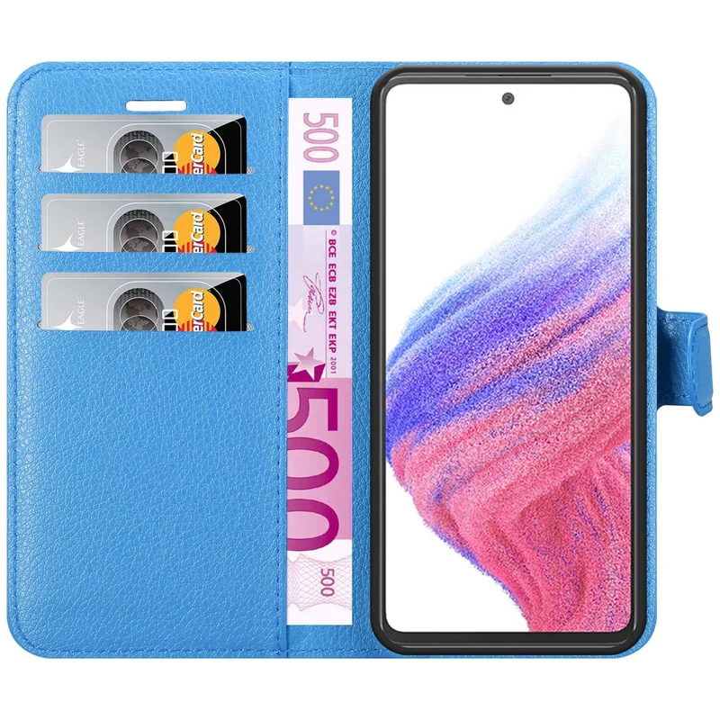 Cadorabo Hülle kompatibel mit Samsung Galaxy A53 5G Schutzhülle mit Magnetverschluss, Standfunktion und Kartenfach