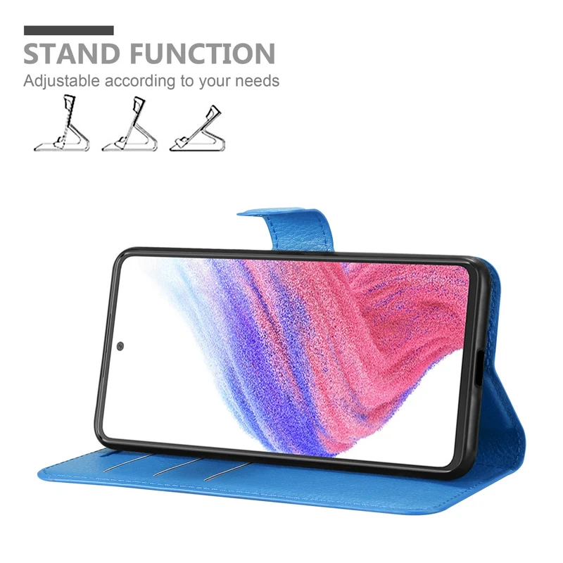 Cadorabo Hülle kompatibel mit Samsung Galaxy A53 5G Schutzhülle mit Magnetverschluss, Standfunktion und Kartenfach
