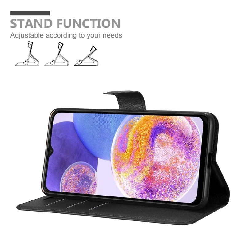 Cadorabo Hülle kompatibel mit Samsung Galaxy A23 4G Schutzhülle mit Magnetverschluss, Standfunktion und Kartenfach