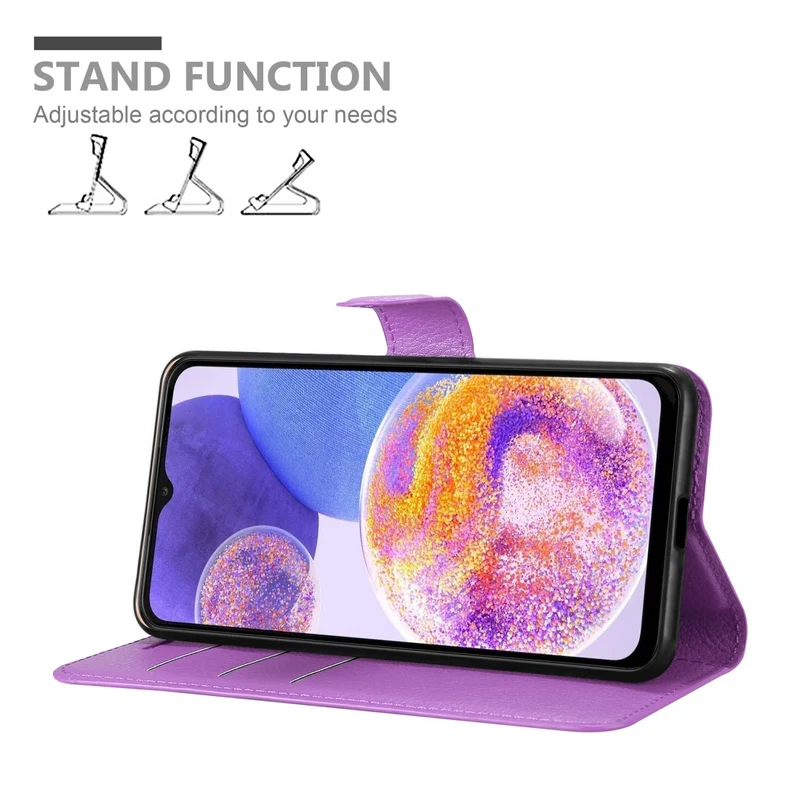 Cadorabo Hülle kompatibel mit Samsung Galaxy A23 4G Schutzhülle mit Magnetverschluss, Standfunktion und Kartenfach