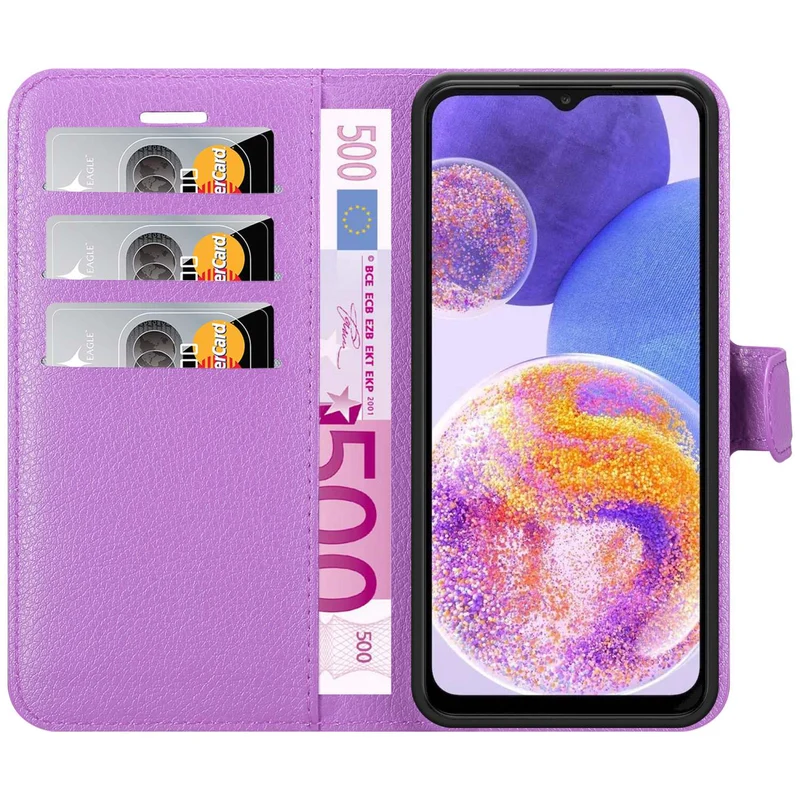 Cadorabo Hülle kompatibel mit Samsung Galaxy A23 4G Schutzhülle mit Magnetverschluss, Standfunktion und Kartenfach
