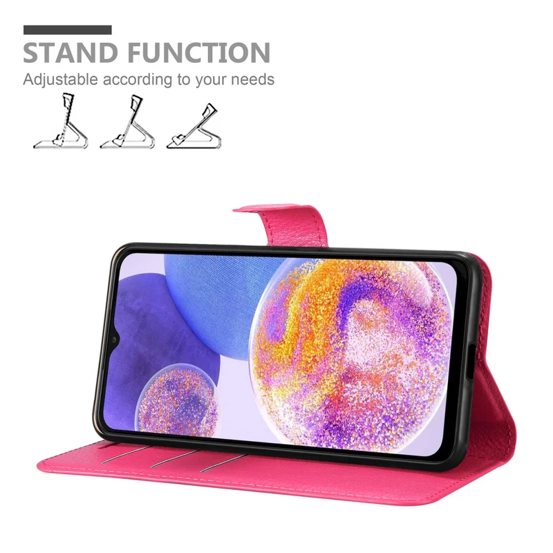 Cadorabo Hülle kompatibel mit Samsung Galaxy A23 4G Schutzhülle mit Magnetverschluss, Standfunktion und Kartenfach