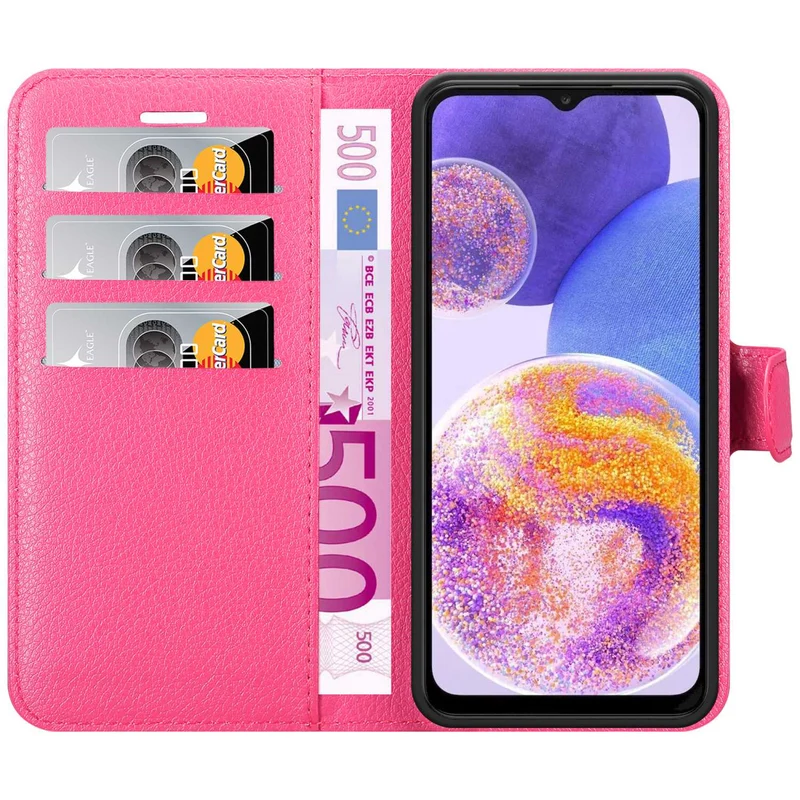 Cadorabo Hülle kompatibel mit Samsung Galaxy A23 4G Schutzhülle mit Magnetverschluss, Standfunktion und Kartenfach